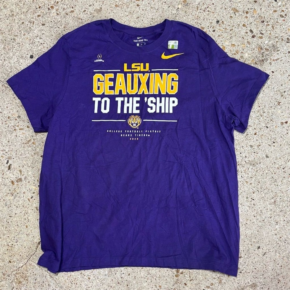 Nike LSU Tigers Men's 2XL Purple Graphic‎ T-Shirt Football Playoff